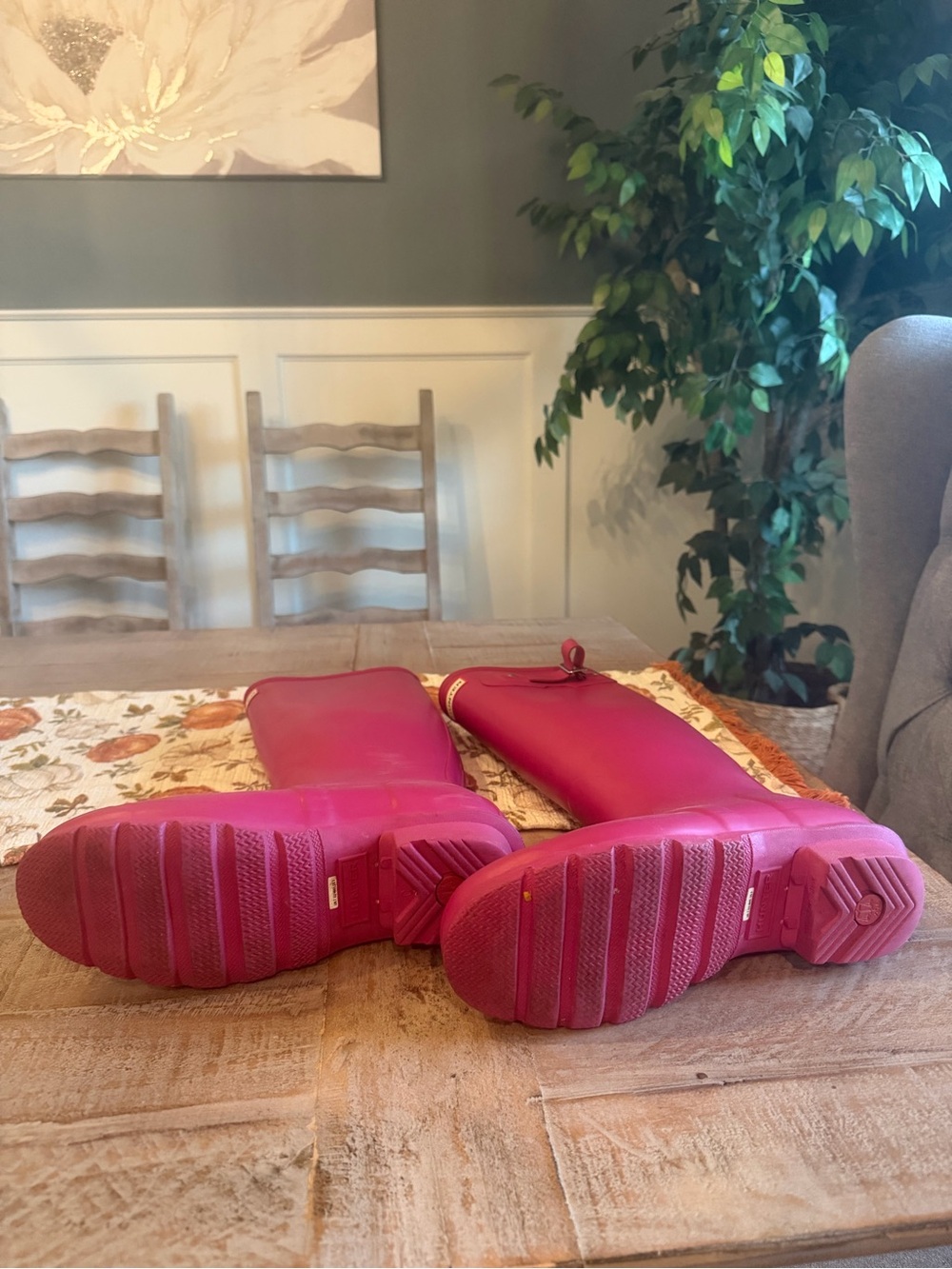 Hunter Pink Tall Women's Rain Boots - Picture 4 of 6